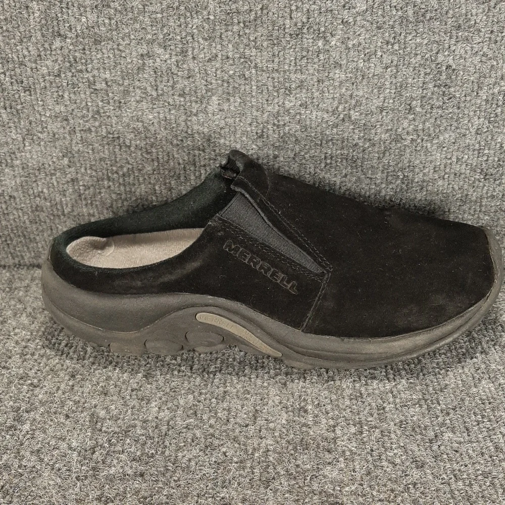 Merrell Jungle Moc Shoes Mens Size 8 Black Suede Slip On Comfort Walking Casual